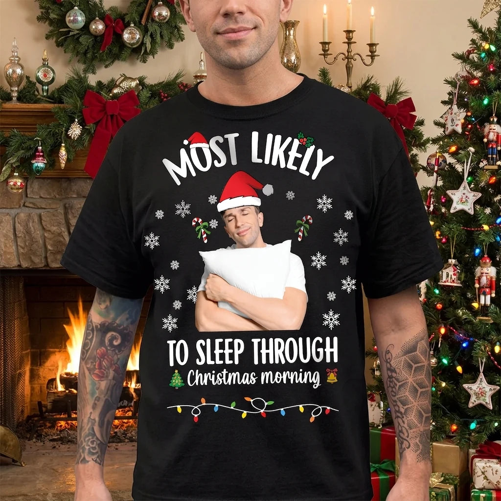 Custom Nth Santa Christmas T-shirt - design close up view