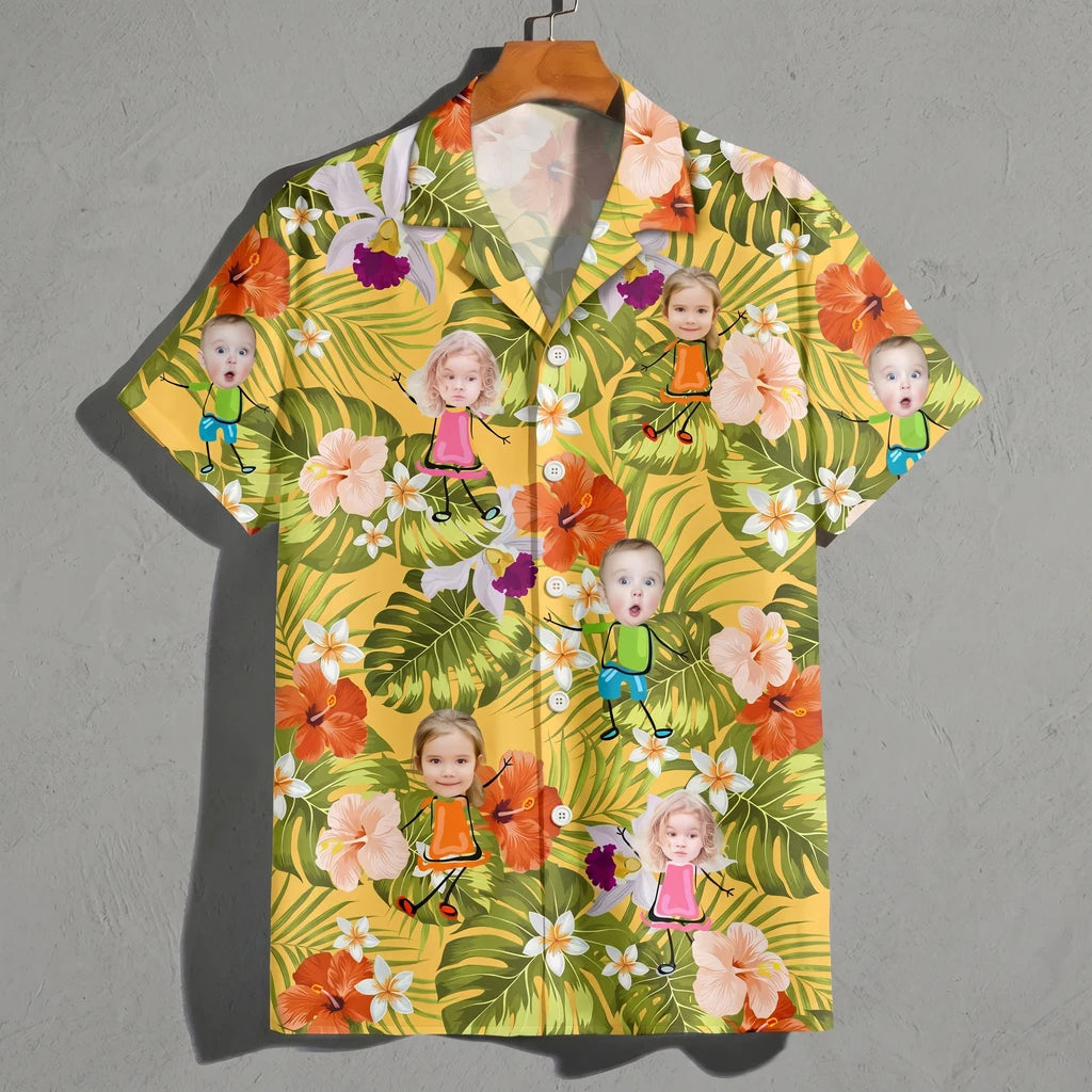 Custom Funny Kids Family Hawaiian Shirt - product care and notice