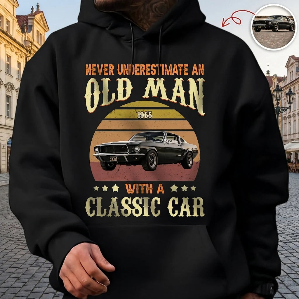 Custom Car Never Underestimate T-Shirt - product care and notice