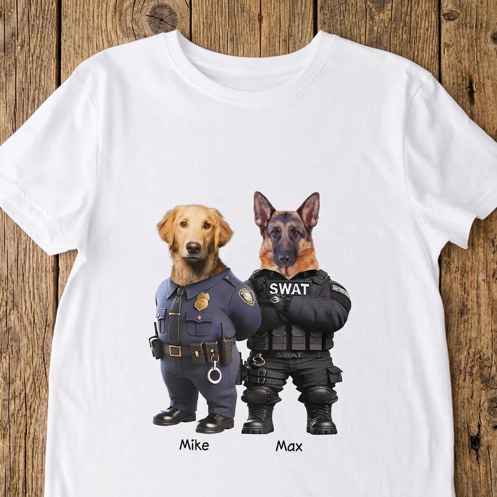 Custom Cool Dog Cat T-Shirt - product care and notice