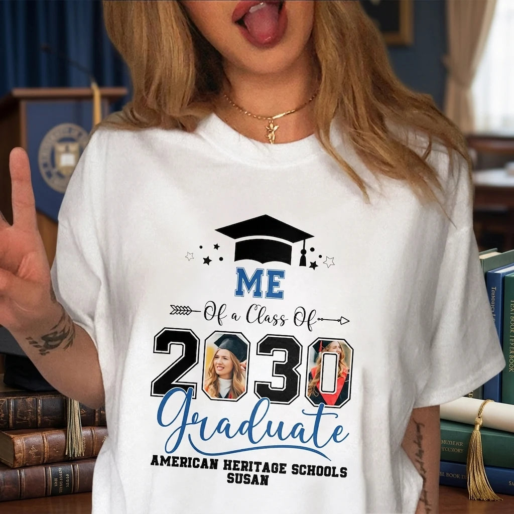 Custom Family Class Graduation T-shirt - product care and notice