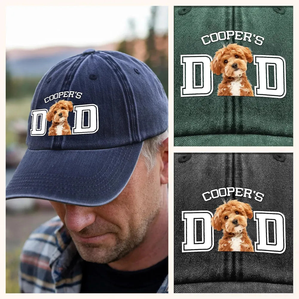 Custom Photo Dog Cat Baseball Cap - fabric material detail