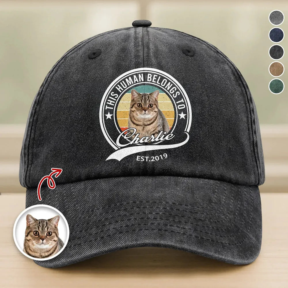 Custom Photo Human Belongs Baseball Cap - product care and notice
