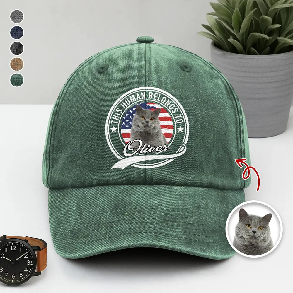 Custom Photo Human Belongs Baseball Cap - product care and notice