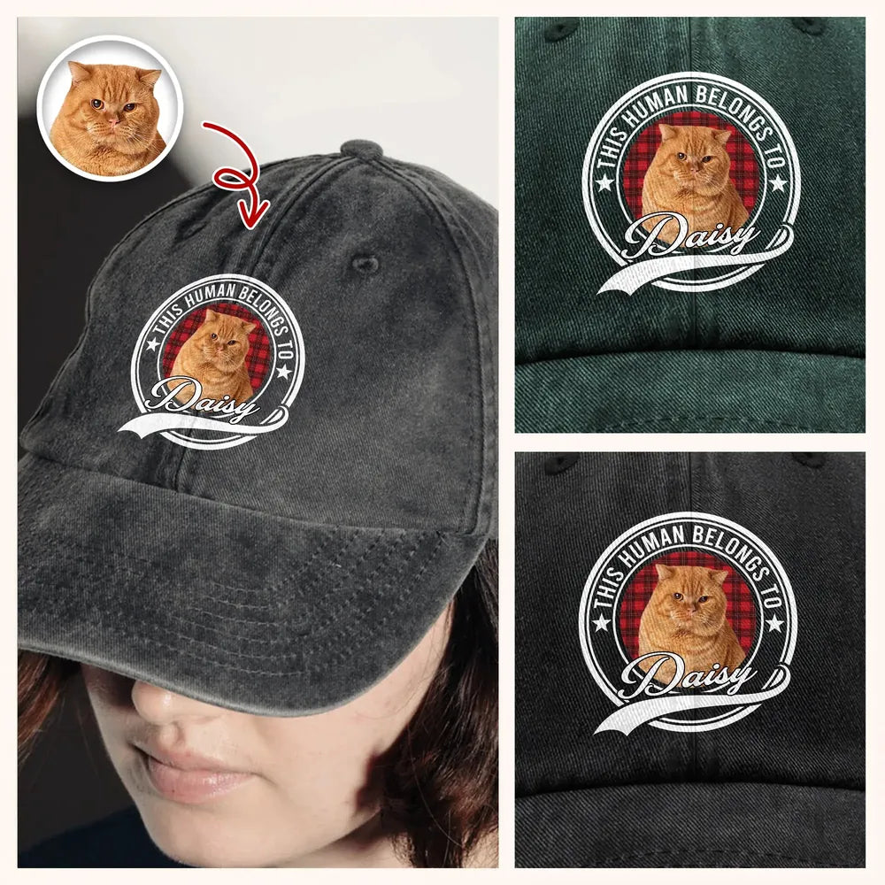 Custom Photo Human Belongs Baseball Cap - product care and notice