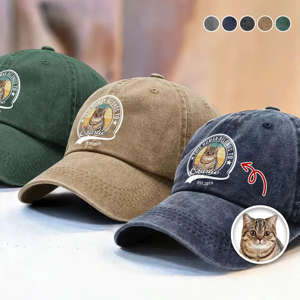 Custom Photo Human Belongs Baseball Cap - product care and notice