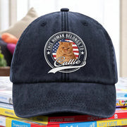 Custom Photo Human Belongs Baseball Cap - main product view with custom photo design
