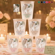 Custom Photo Watercolor Couples cup - main product view with custom photo design