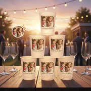 Custom Photo Vintage Couples Wedding Personalized Frosted Cups main product photo
