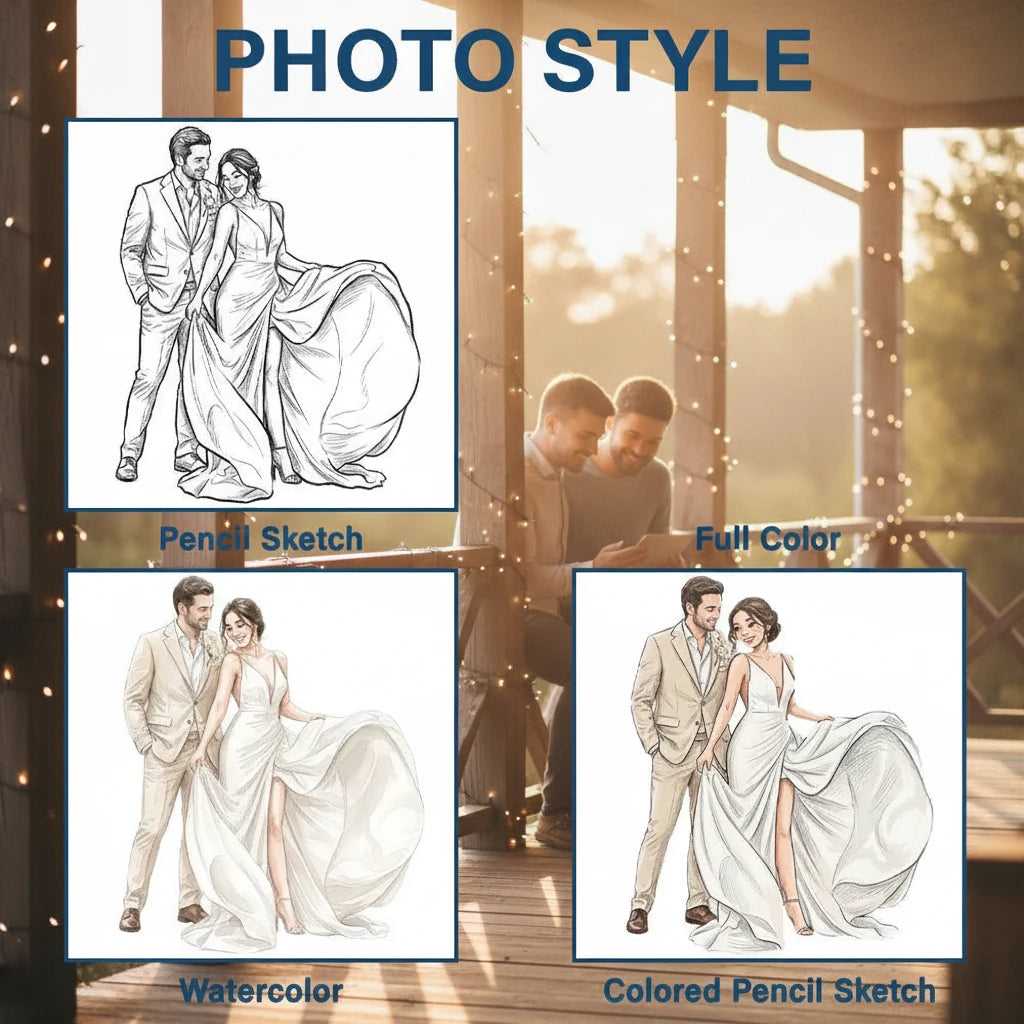 Custom Photo Couples Wedding Accessories - design close up view