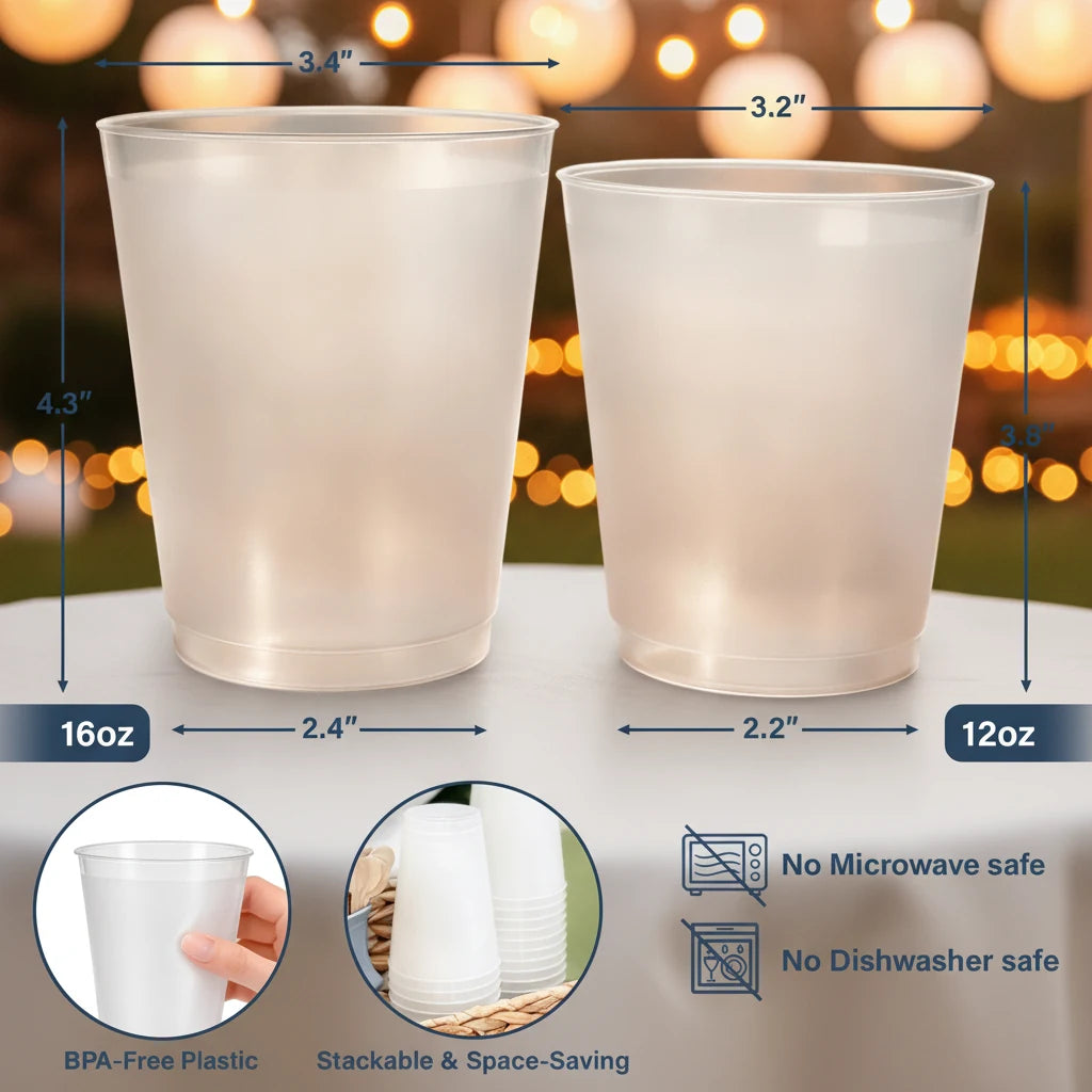 Custom Photo Vintage Couples Wedding Personalized Frosted Cups close-up detail