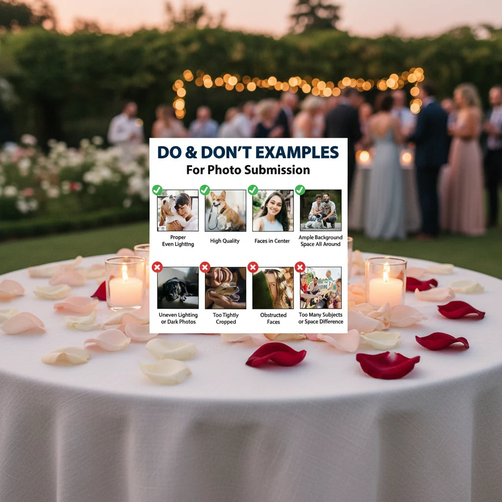Custom Photo Portrait Couples Wedding Party Personalized Frosted Cups close-up detail
