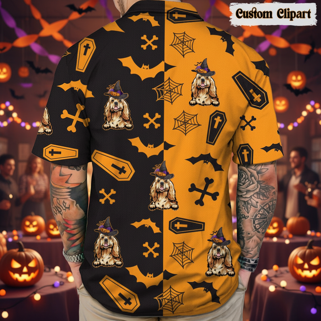 Custom Dog Cat Halloween Hawaiian Shirt — Gift for Pet Lovers EPFQC