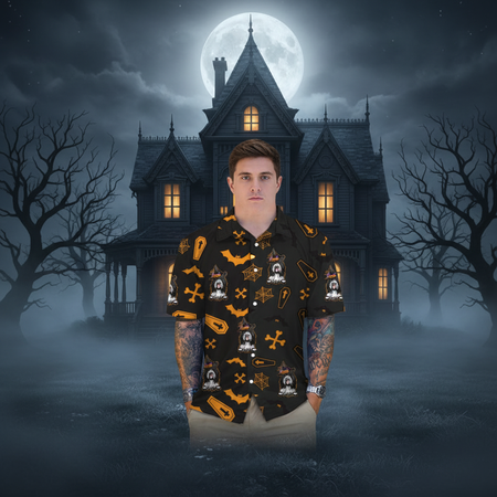 Custom Dog Cat Halloween Hawaiian Shirt — Gift for Pet Lovers EPFQC