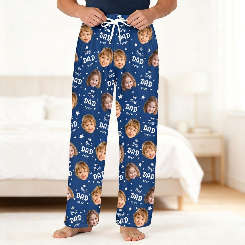 Custom Photo Upload Pajama Set Best Dog Dad Ever CNCZ9