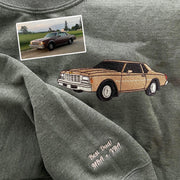Custom Embroidered Car Hoodie, Sweatshirt - main product view with custom photo design