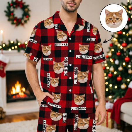 Custom Name Dog Cat Short Pajamas — Gift for Pet Lovers YU8UH