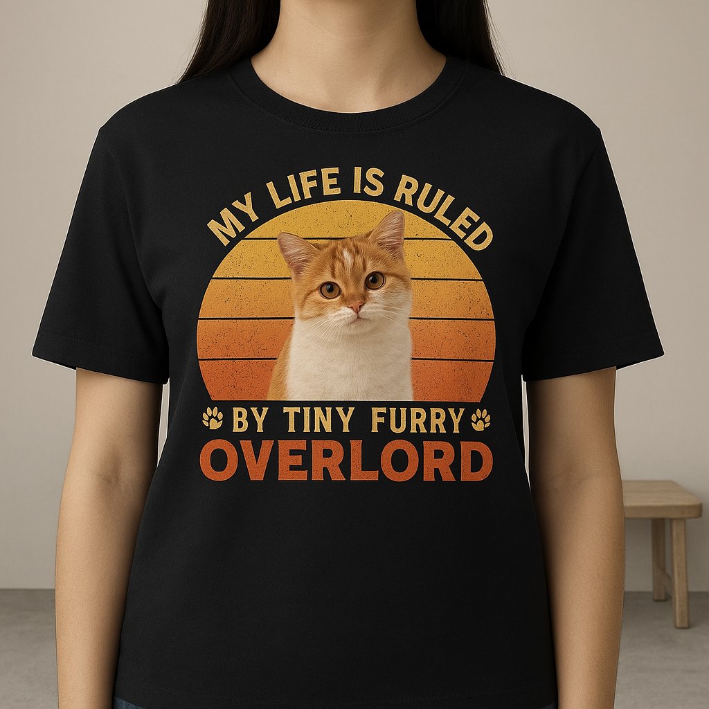 Custom Photo A Furry Overlord Cat Shirt