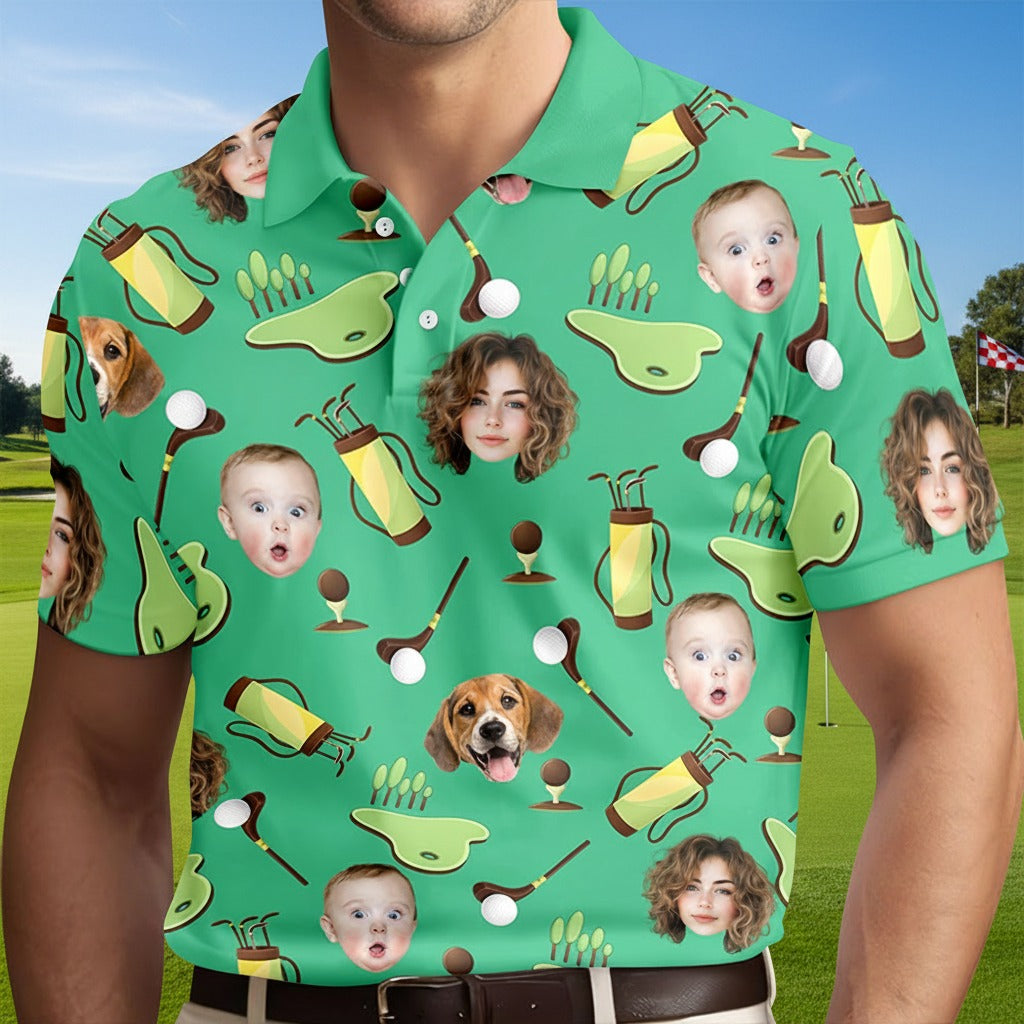 Custom Face Golf Polo Shirt Gift For Golfers XTQVV