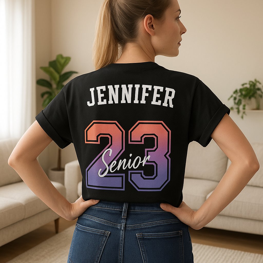 Class Of 2025 Personalized Custom Name Backside Shirt — Graduation Gift