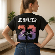 Class Of 2025 Personalized Custom Name Backside Shirt — Graduation Gift