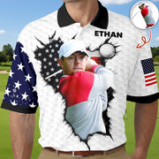 Custom Photo Polo Shirt For Golfer BXGDT