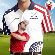 Custom Photo Golf Player Polo Shirt JWHTQ