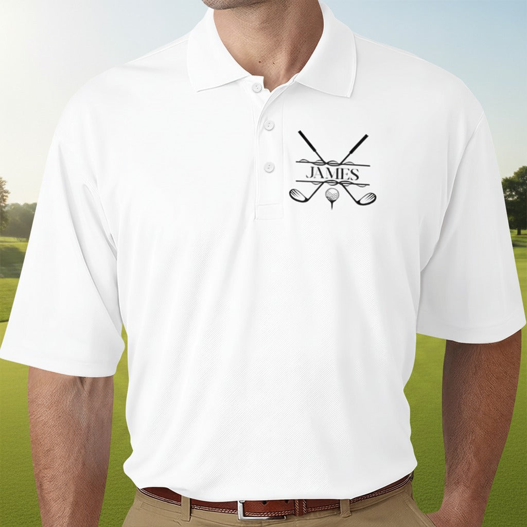 Custom Name With Golf Icon Polo Shirt QJ2ZK