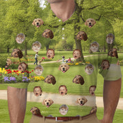 Custom Face Photo Dog Cat Family Polo Shirt EMDTU
