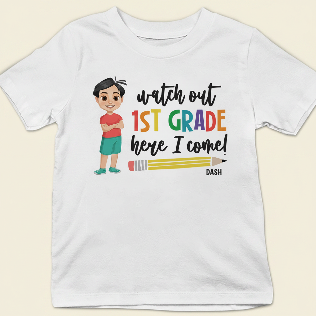 Watch Out Kindergarten Here I Come - Gift For Kids, Back To School - Personalized T Shirt ZA8DG