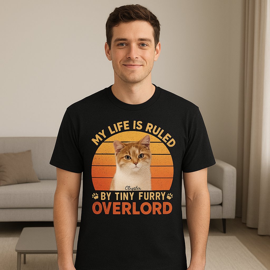 Custom Photo A Furry Overlord Cat Shirt