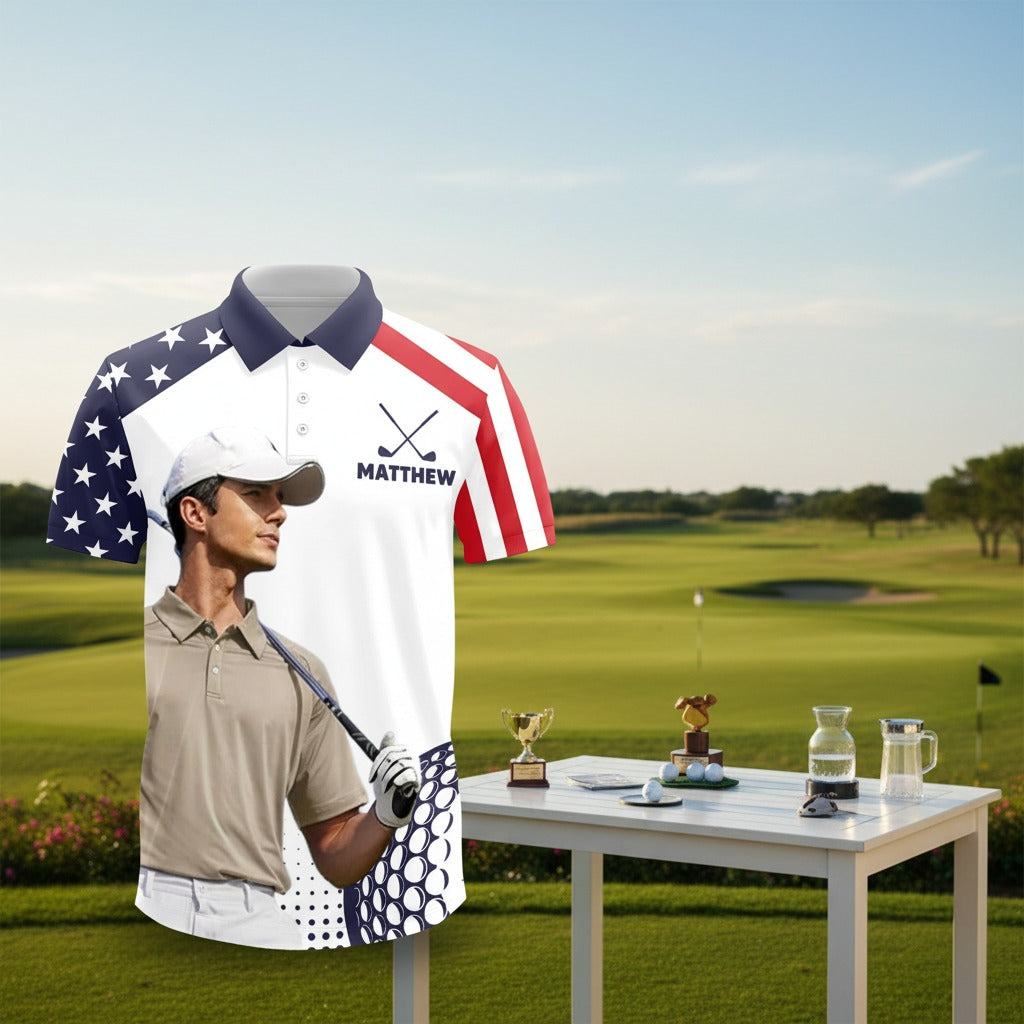Custom Photo Golf Player Polo Shirt JWHTQ