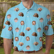 Custom Face Photo Dog Polo Shirt - main product view with custom photo design