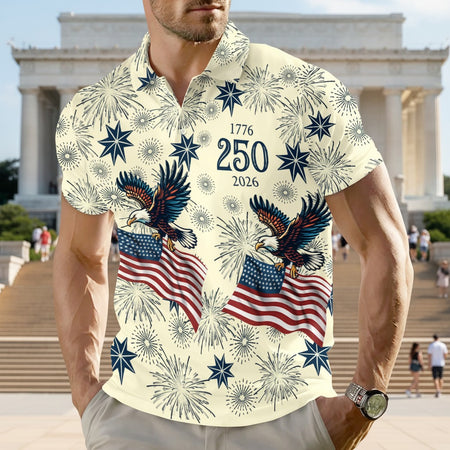 USA 250 Anniversary Eagle 1776-2026 Polo Shirt Z3ZJ8