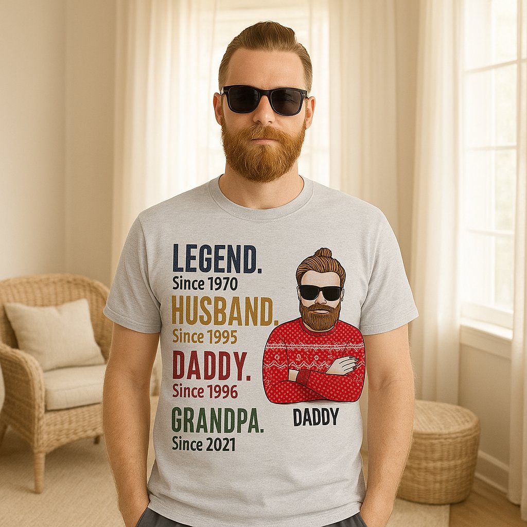 Legend Husband Grandpa Since Years T-Shirt — Custom Gift for Grandpa