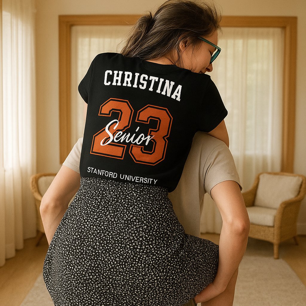 Class Of 2025 Personalized Custom Name Backside Shirt — Graduation Gift