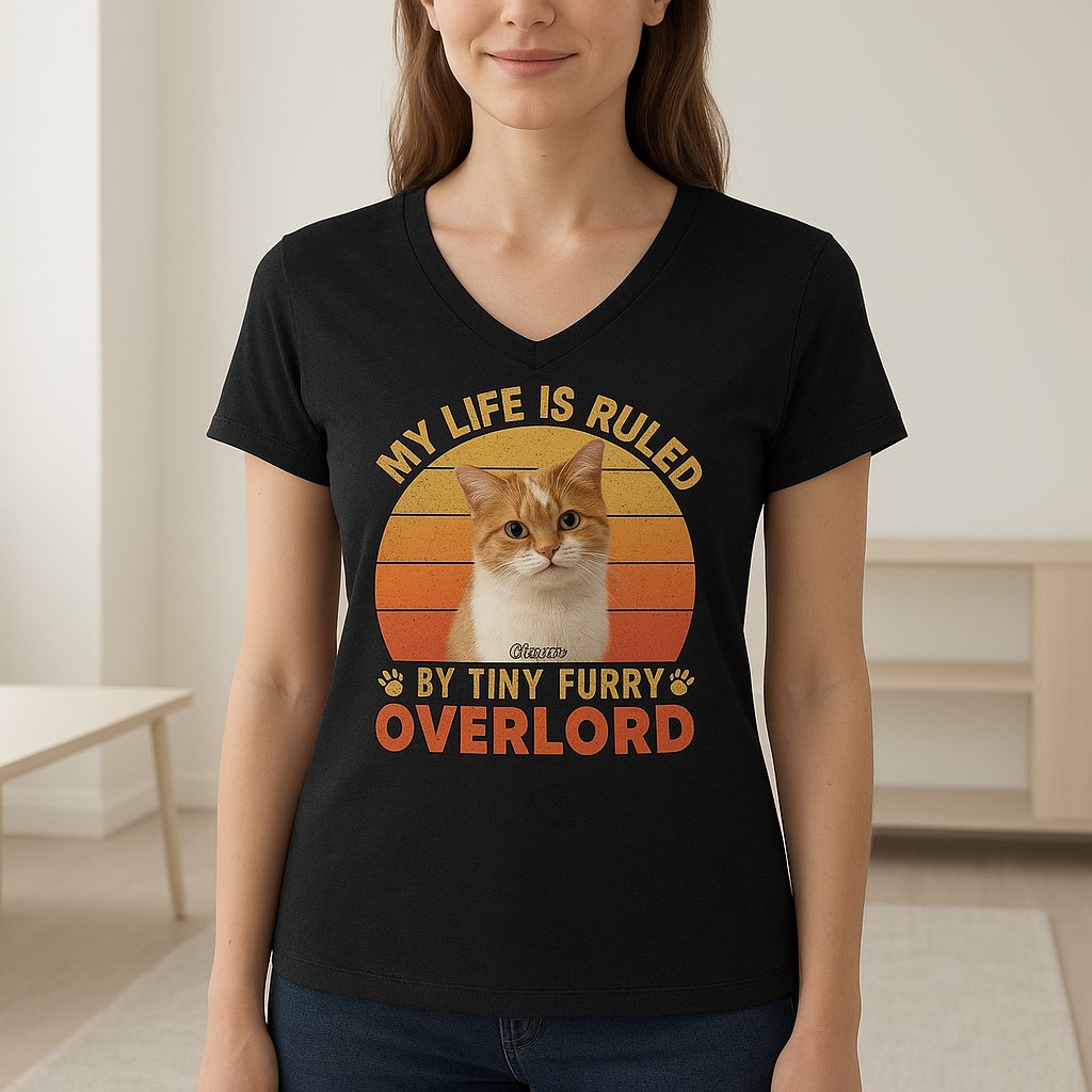 Custom Photo A Furry Overlord Cat Shirt