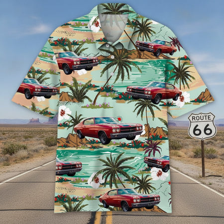 Custom Photo Route 66 Car Lover Polo Shirt ED8A6