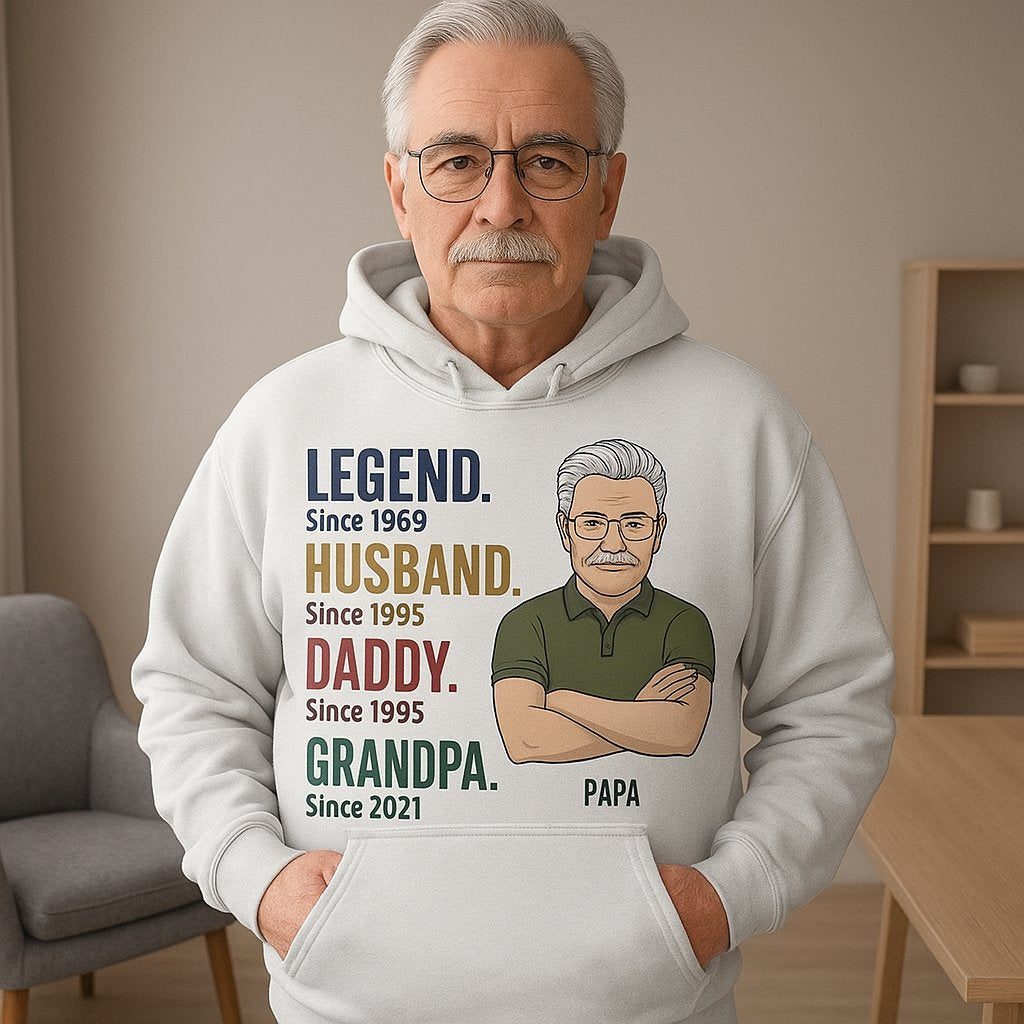 Legend Husband Grandpa Since Years T-Shirt — Custom Gift for Grandpa