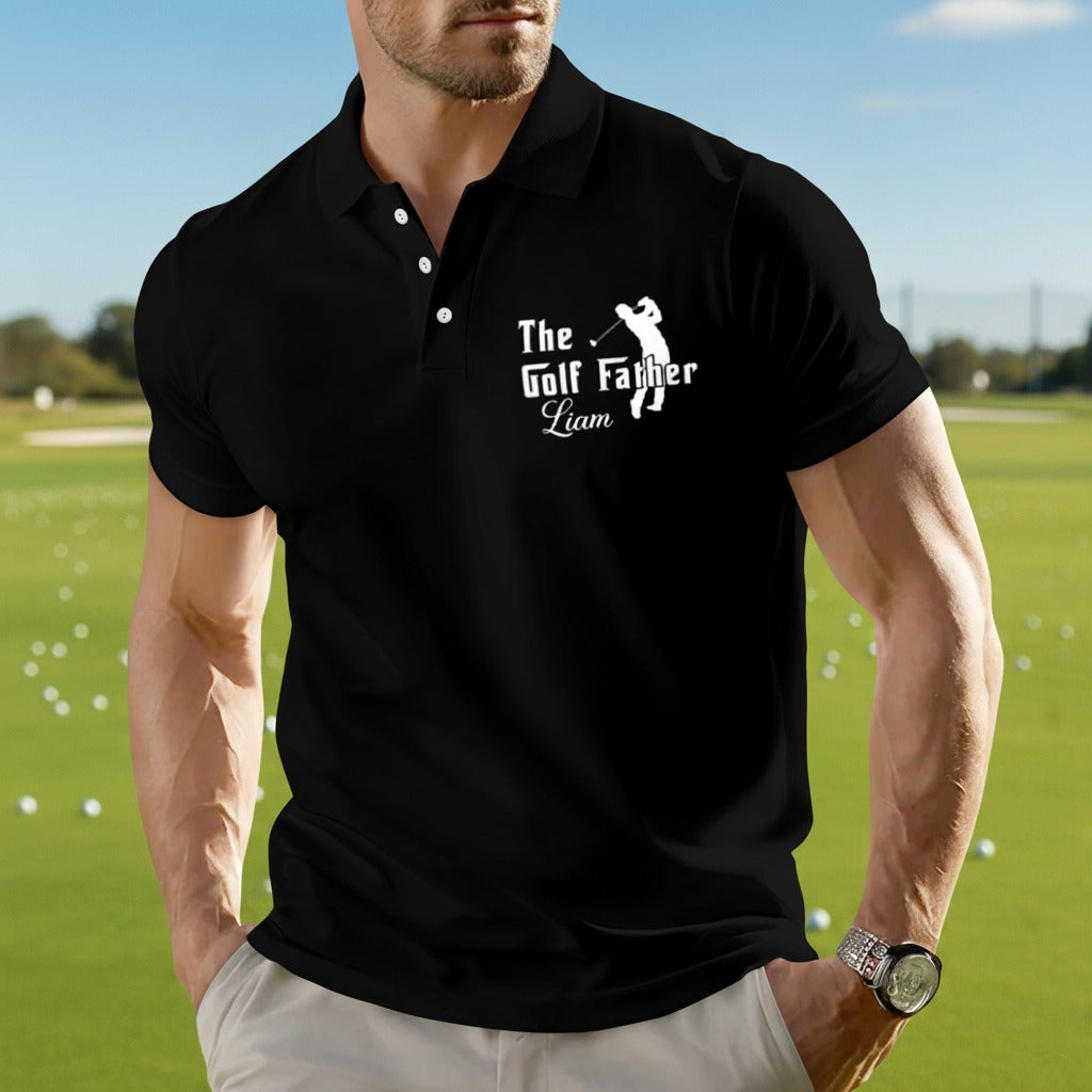 Custom Name The Golf Father Polo Shirt 8JR8Q