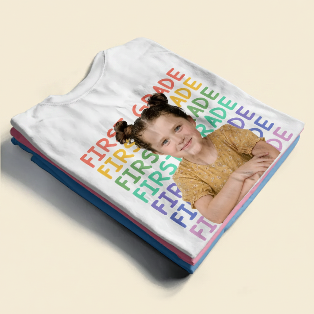 Custom Photo Kid Portrait Kindergarten Preschool - Personalized T Shirt RYV8X