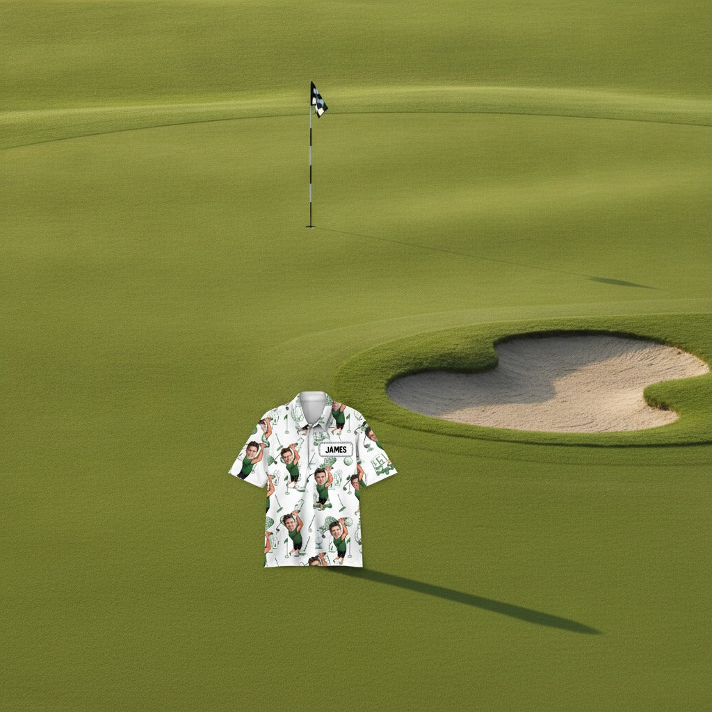 Custom Funny Golfer Photo Polo Shirt 5KGDT