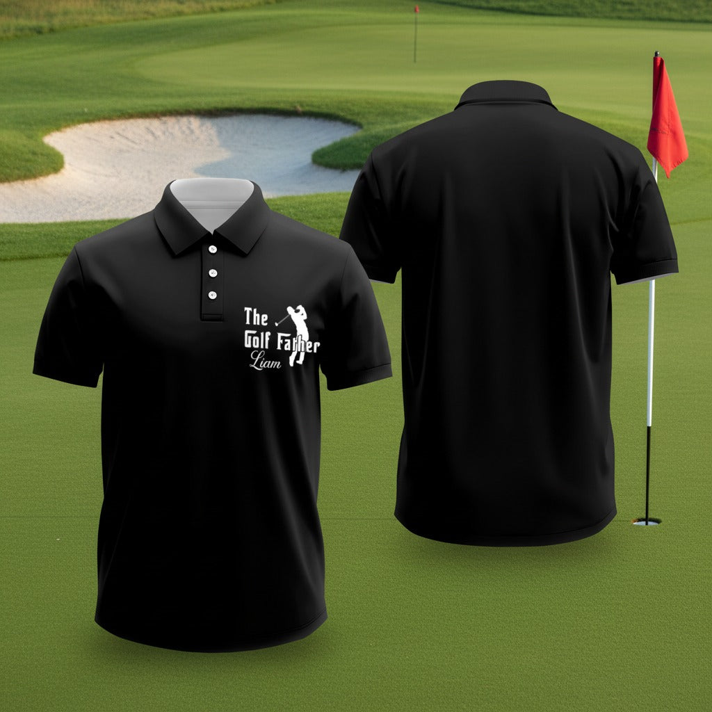 Custom Name The Golf Father Polo Shirt 8JR8Q