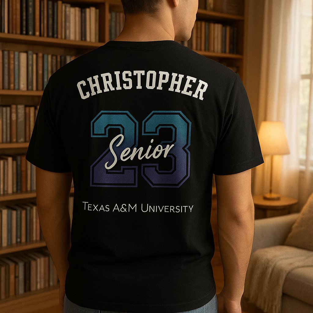Class Of 2025 Personalized Custom Name Backside Shirt — Graduation Gift