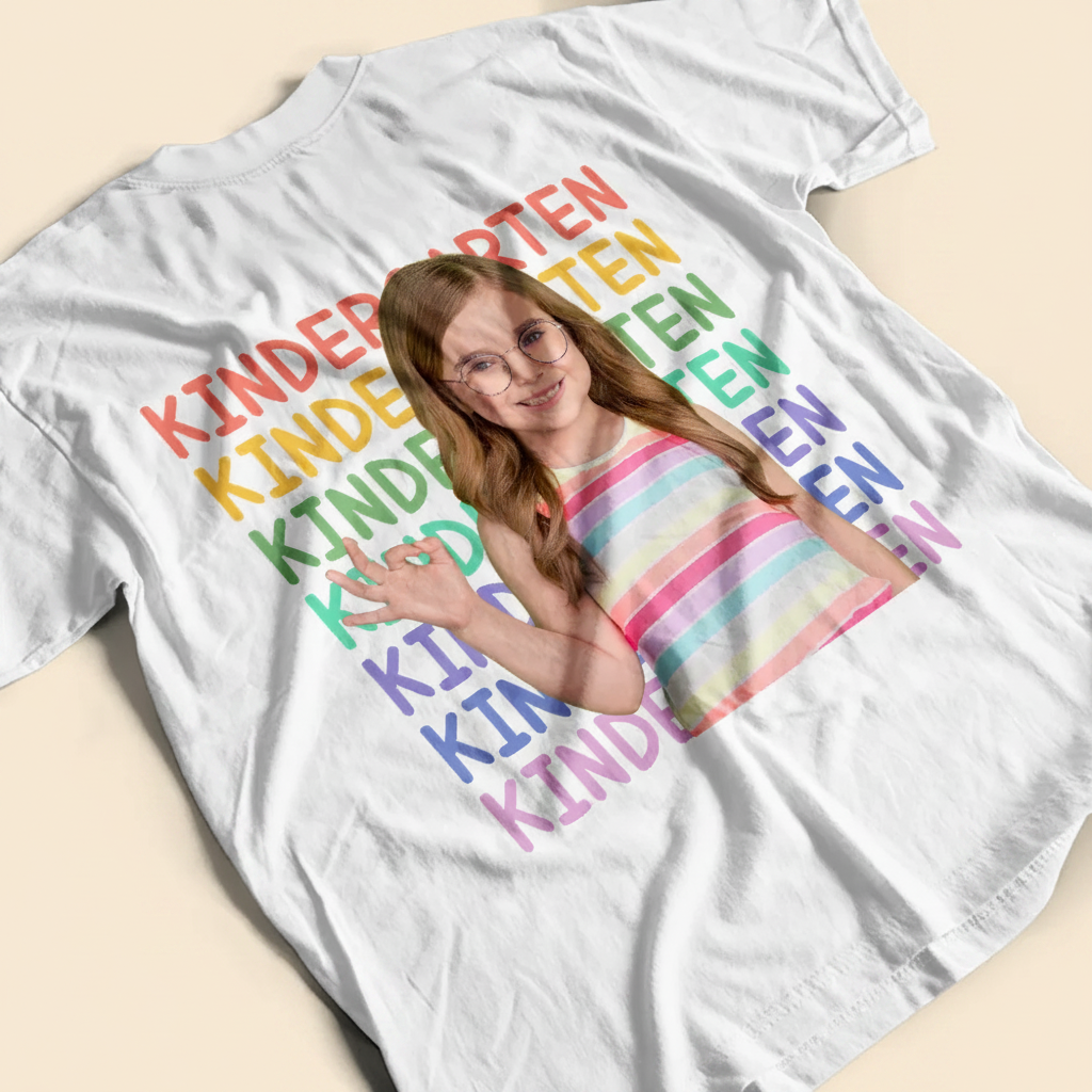 Custom Photo Kid Portrait Kindergarten Preschool - Personalized T Shirt RYV8X