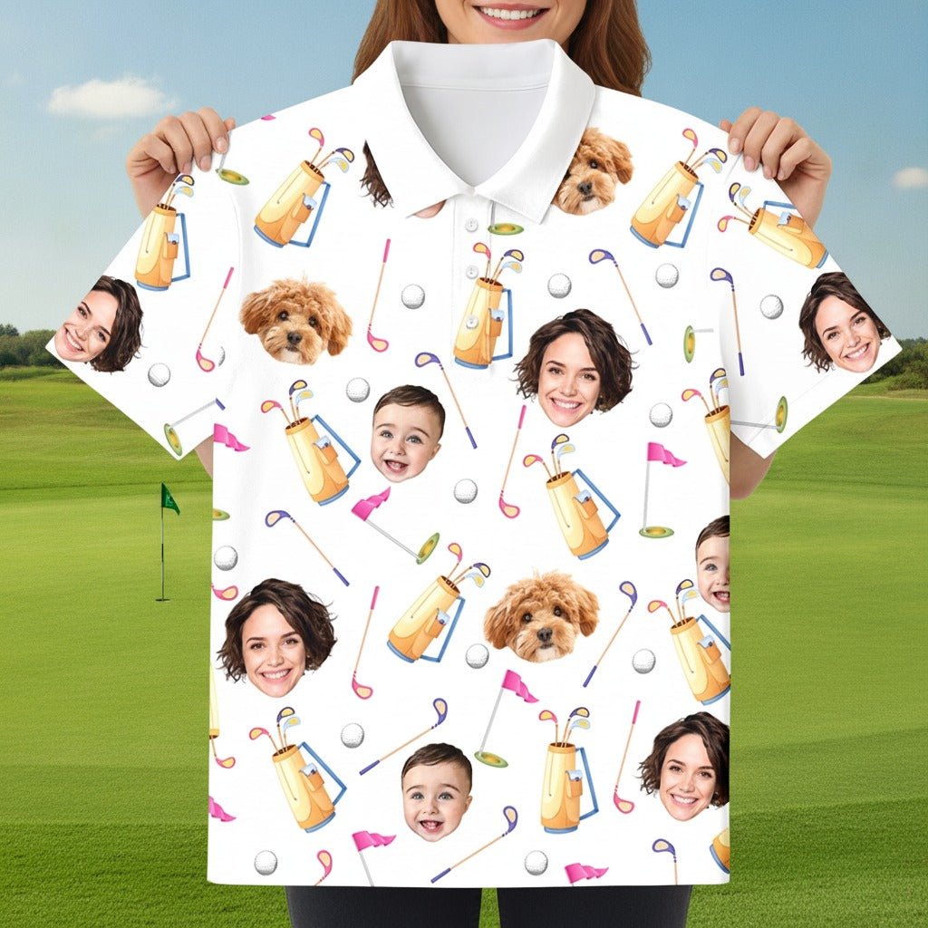 Custom Face Golf Polo Shirt Gift For Golfers XTQVV