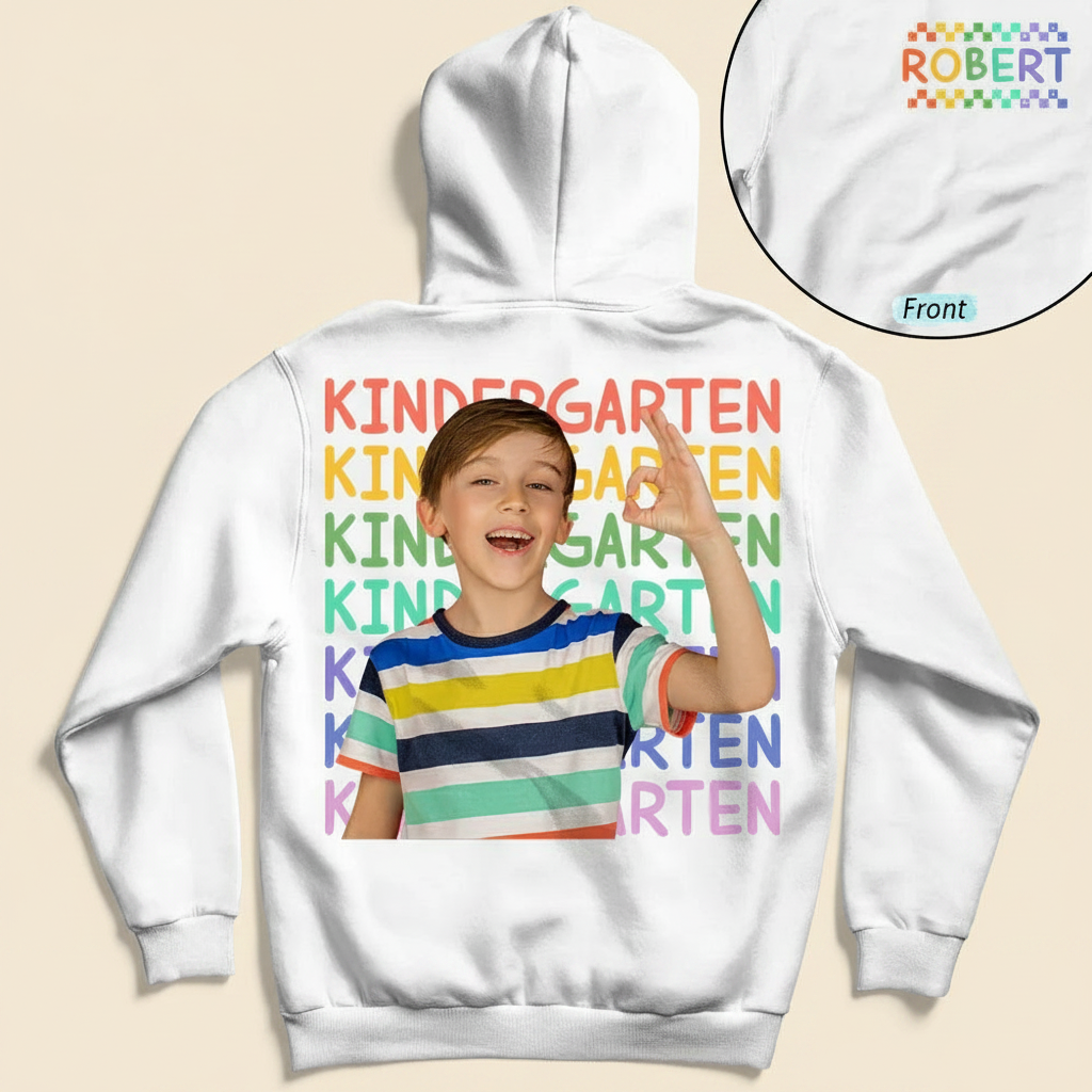 Custom Photo Kid Portrait Kindergarten Preschool - Personalized T Shirt RYV8X
