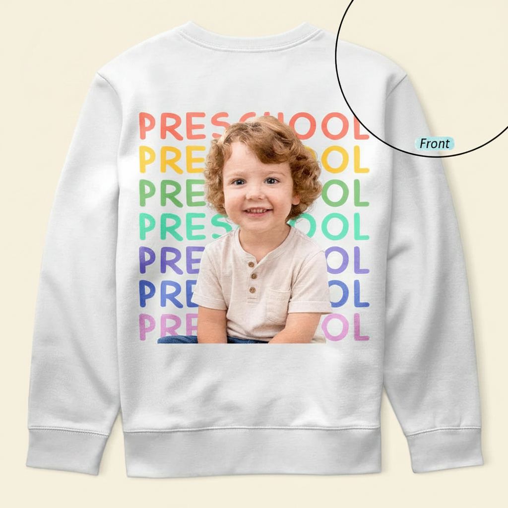 Custom Photo Kid Portrait Kindergarten Preschool - Personalized T Shirt RYV8X