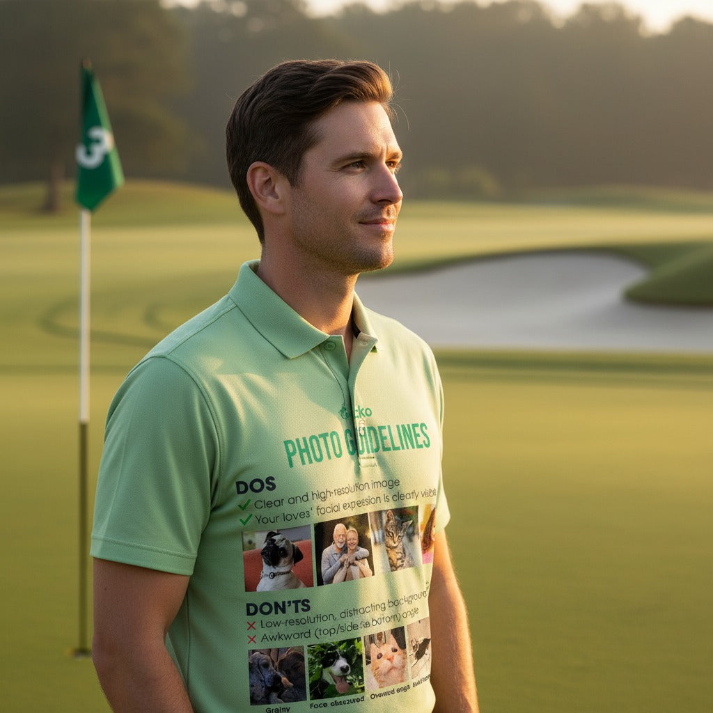Custom Photo Polo Shirt For Golfer BXGDT