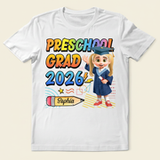Preschool Kindergarten Graduation - Personalized T Shirt ZUDP5 - Front view